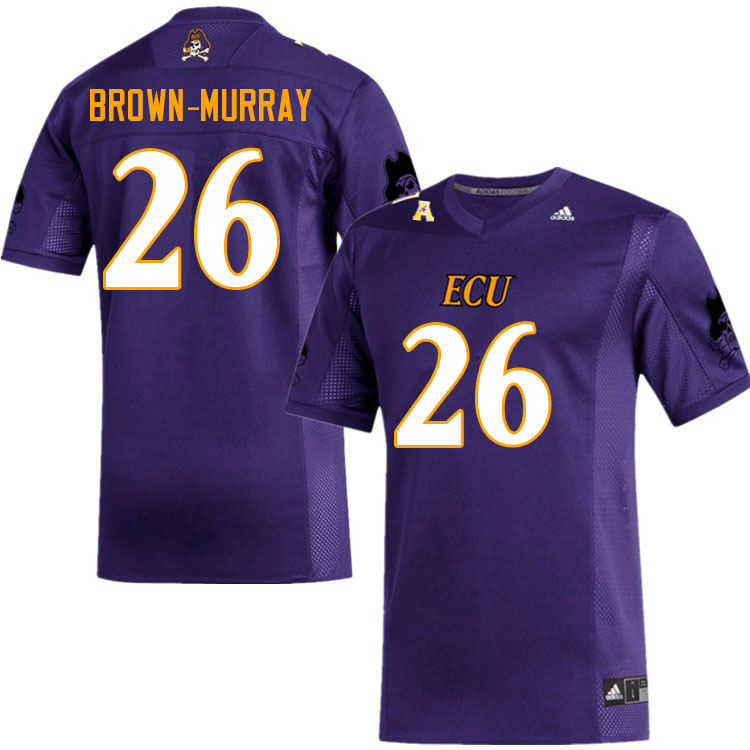 Men #26 Isaiah Brown-Murray ECU Pirates College Football Jerseys Sale-Purple - Click Image to Close